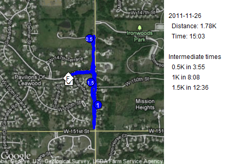 Map of November 24, 2011 run