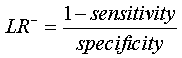 LR-=(1-sens)/spec