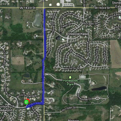 Map of December 5, 2011 run