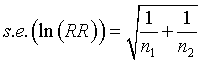 standard error of the log risk ratio