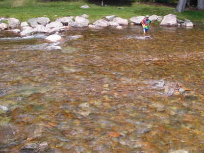 Picture of Nick crossing Gore Creek