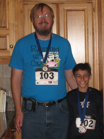 Picture of Nick and Steve after the race