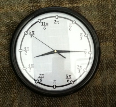 Clock measured in radians