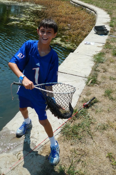 Nicholas with a big catfish