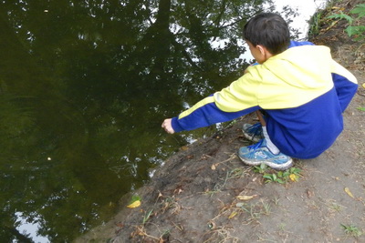 Nicholas fishing in a quiet spot