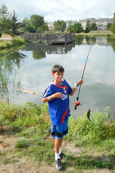 Nicholas with a catch