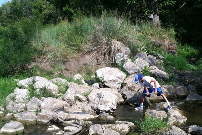 Nicholas looking for fish