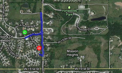 Map of November 3, 2011 run, part 1