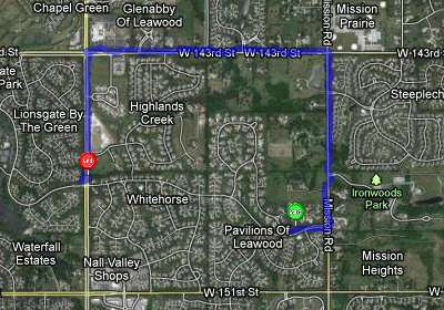 Map of November 8, 2011 run