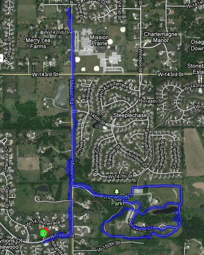 Map of November 12, 2011 run