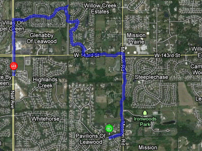 Map of November 19, 2011 run