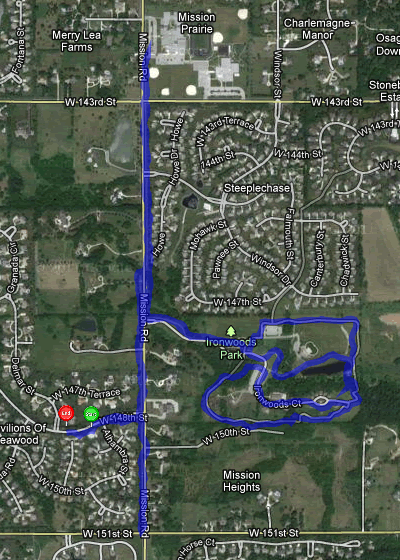 Map of December 3, 2011 run