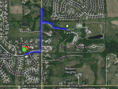 Map of December 17, 2011 run