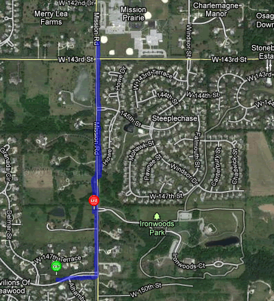 Map of December 20, 2011 run