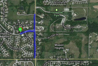 Map of December 21, 2011 run