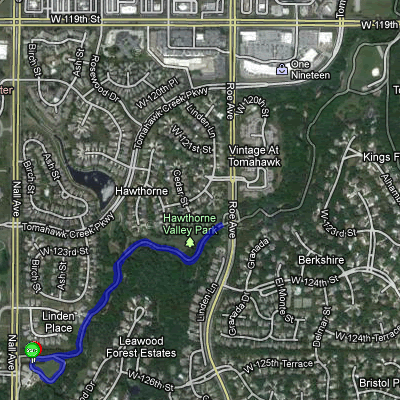 Map of December 28, 2011 run