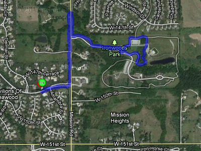 Map of January 2, 2012 run