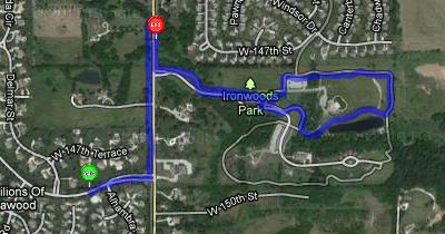 Map of January 5, 2012 run