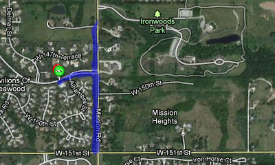 Map of January 11, 2012 run