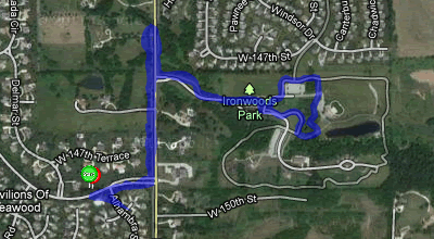 Map of January 15, 2012 run