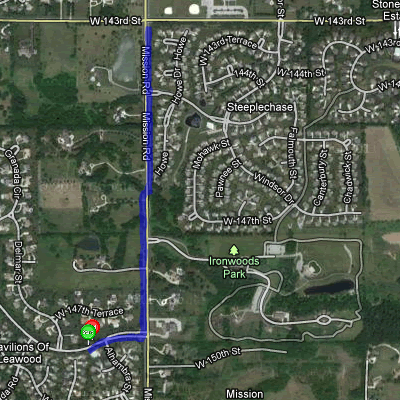 Map of January 21, 2012 run