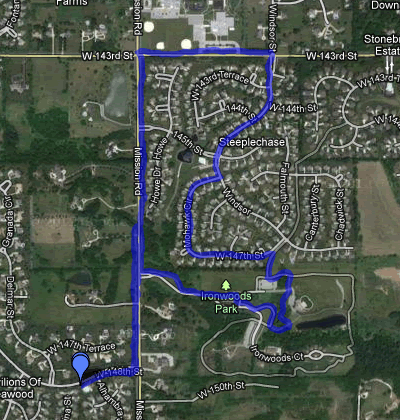 Map of June 23, 2012 run