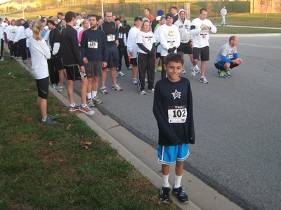 Nick at the starting line of the 5K race
