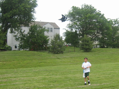 Nicholas and his remote control airplane