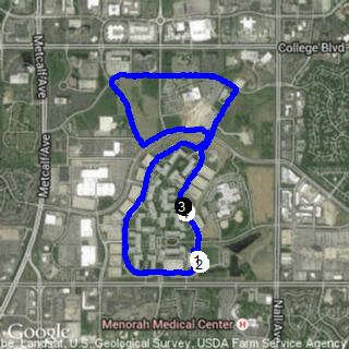 Map of Sprint 5K run