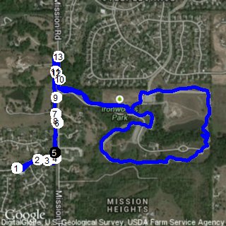 Map of big loop route