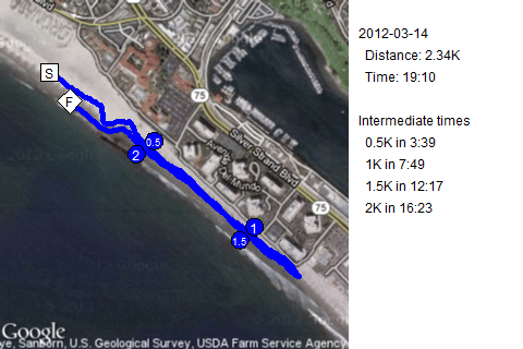 Map of March 14, 2012 run