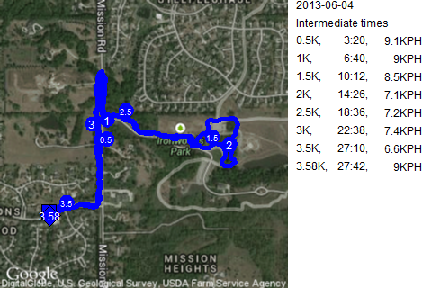 Map of June 4, 2013 run