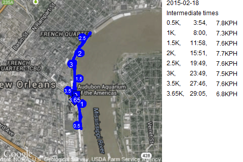 Map of February 18, 2015 run